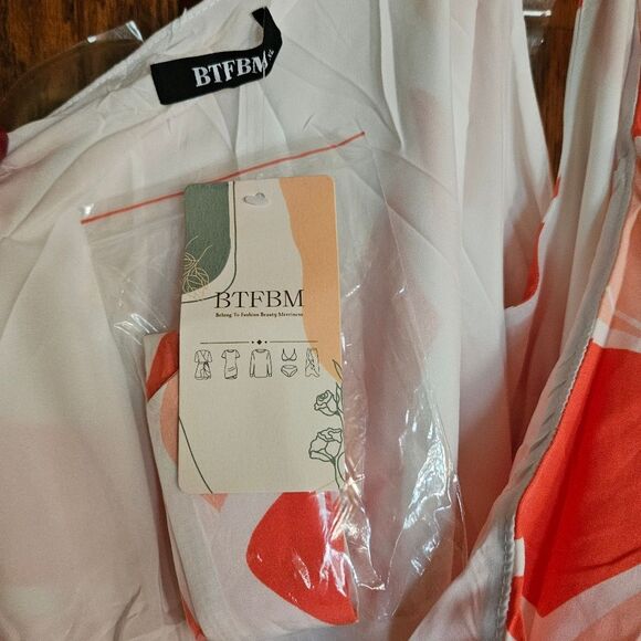 New Women's Sun Sleeveless Floral Print Dress XL 16-18 Summer Vacation - Picture 6 of 9